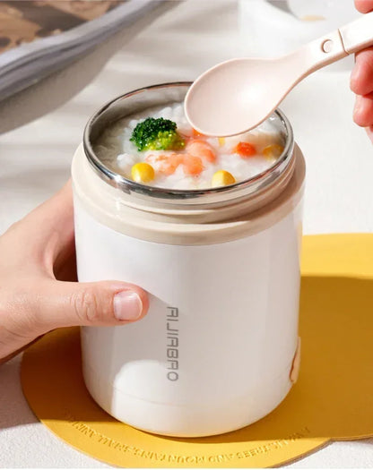 600ML USB Electric Heating Lunch Box — Portable Stainless Steel Food Warmer for Picnic, Milk, and Drinks (5V/12V/24V)