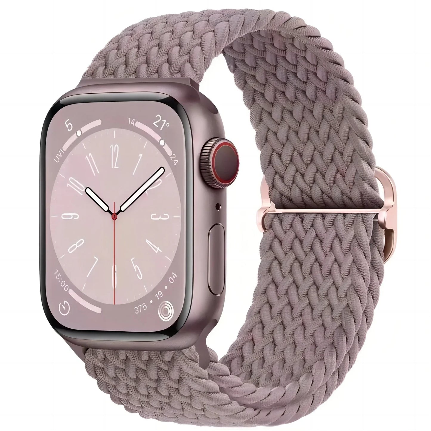 Braided Solo Loop Apple Watch Ultra Band – Elastic Nylon Adjustable Sport Bracelet Strap for iWatch SE, Series 3–9 (38mm–49mm)
