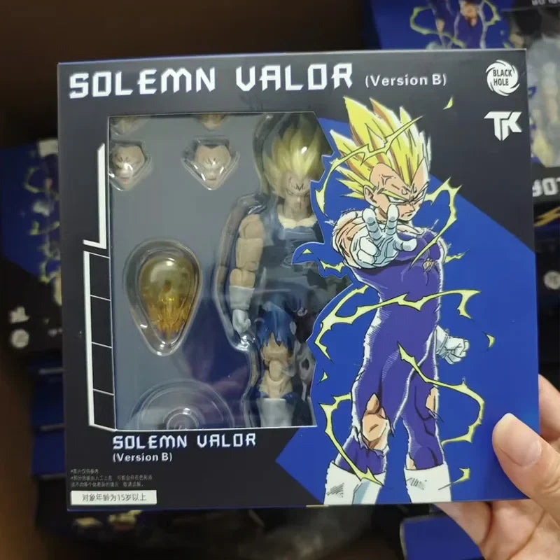Majin Vegeta Super Saiyan Action Figure - Full Power Battle Damage Anime Collectible Model Toy