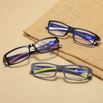 Fashion Sport Reading Glasses for Men & Women – Non-Slip Anti-Blue Light, High Definition Computer Eyewear, Diopter +1.0 to +4.0