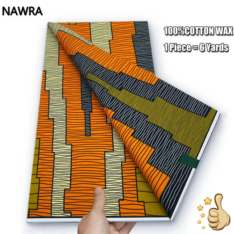Original 100% Cotton African Wax Print Fabric - Soft Ankara Batik DIY Pagne