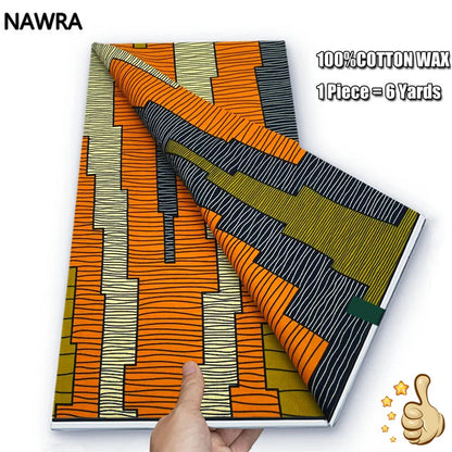 Original 100% Cotton African Wax Print Fabric - Soft Ankara Batik DIY Pagne