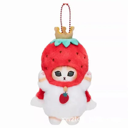 Hot Kawaii Plush Keychain Pendant — Mofusand Shark Cat & Cross-Dressing Hello Kitty/Kuromi Backpack Charm