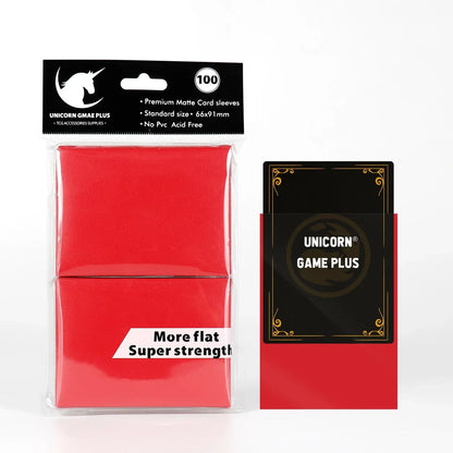 100PCS Matte Card Sleeves - 66x91mm TCG Trading Card Protectors for Pokémon, Tarot & Board Games