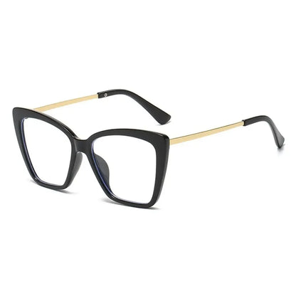 Red Square Oversized Anti Blue Light Glasses – Lightweight Optical Eye Protection Eyewear for Men & Women, Computer & Office Use