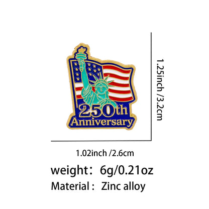 2026 USA 250th Anniversary Pin - Patriotic Enamel Brooch Jewelry Gift for Men and Women Independence Day Celebration