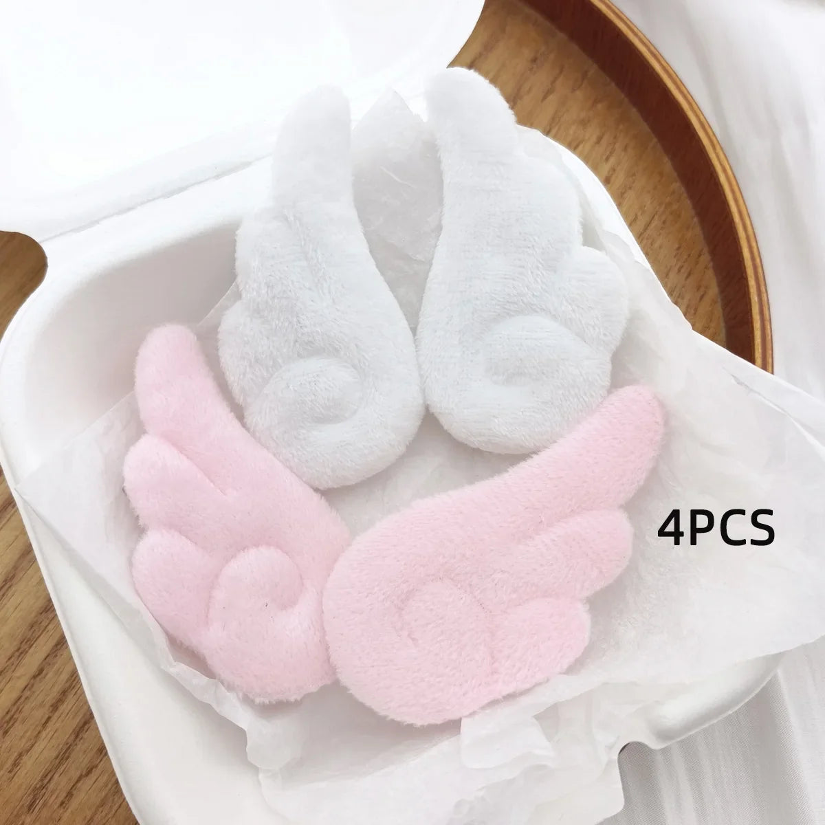 Angel Wing Plush Hair Clips - Cute 5cm Hairpin Barrettes for Girls Sweet Style Headwear & Accessories