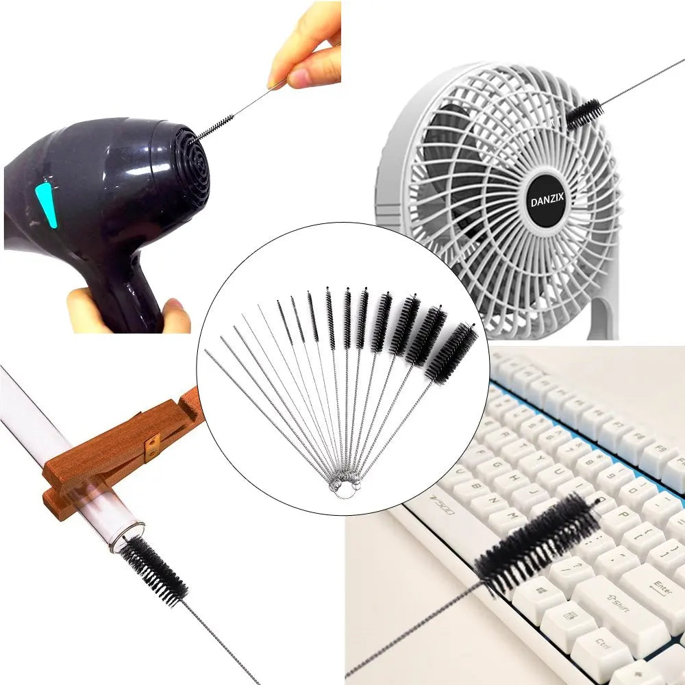Nylon Cleaning Brush Set - Multi-Functional Spray, Straw, Sewing Machine & Paint Gun Cleaning Tools
