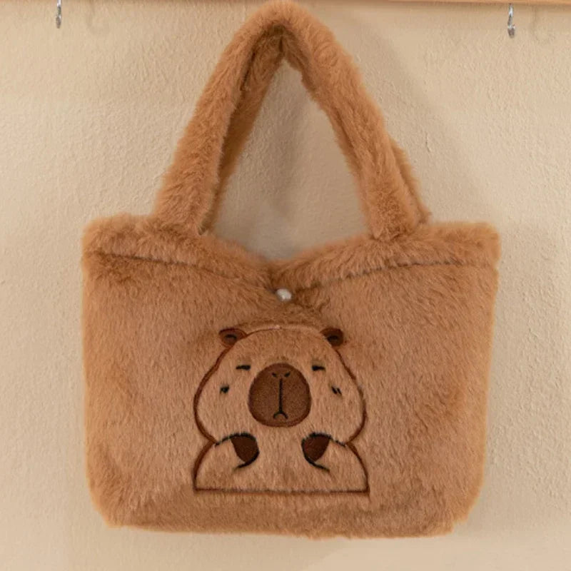 Capybara Plush School Bag – Large Capacity Casual Backpack for Students