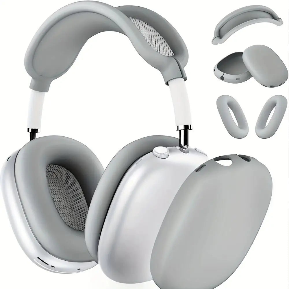 3-in-1 Silicone AirPods Max Case - Soft Shockproof Anti-Scratch Headphone Protector Cover