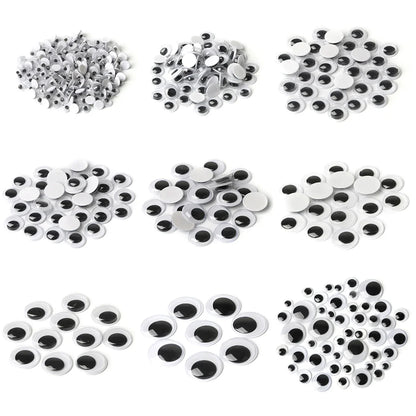 Self-Adhesive Googly Wiggle Eyes - 100/200/550PCS DIY Craft Scrapbooking Doll Toy Accessories