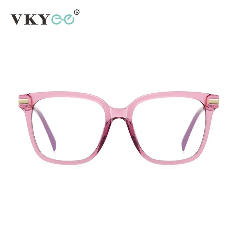 VICKY Women’s Reading Glasses - Anti Blue Light Geometric Pink Frame Prescription Eyewear PFD2129