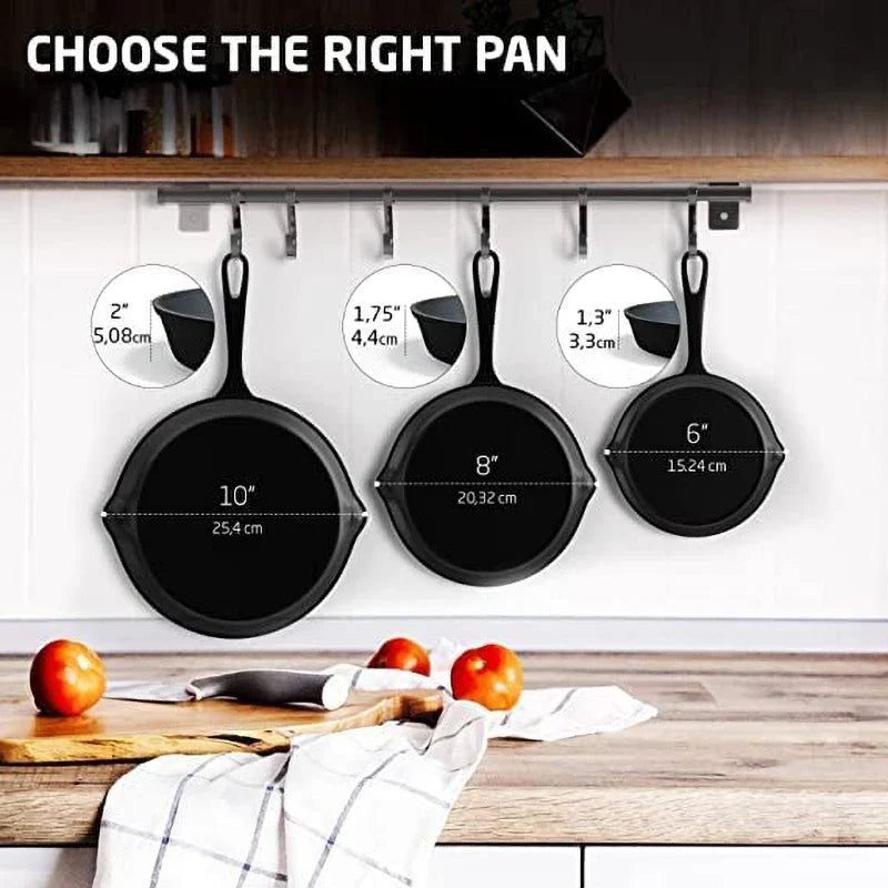 Cast Iron Frying Pan - Non-Stick Mini Skillet for Omelette, Pancake & Induction Cooking
