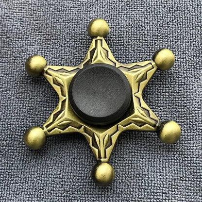 Bronze Metal Alloy Fidget Spinner R188 – Silent Hand Gyro Stress Relief Toy for Kids & Adults
