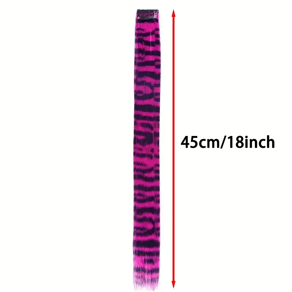 Colorful Feather Hair Extension - Clip-In Synthetic Hairpiece for Women Cosplay Y2K Style