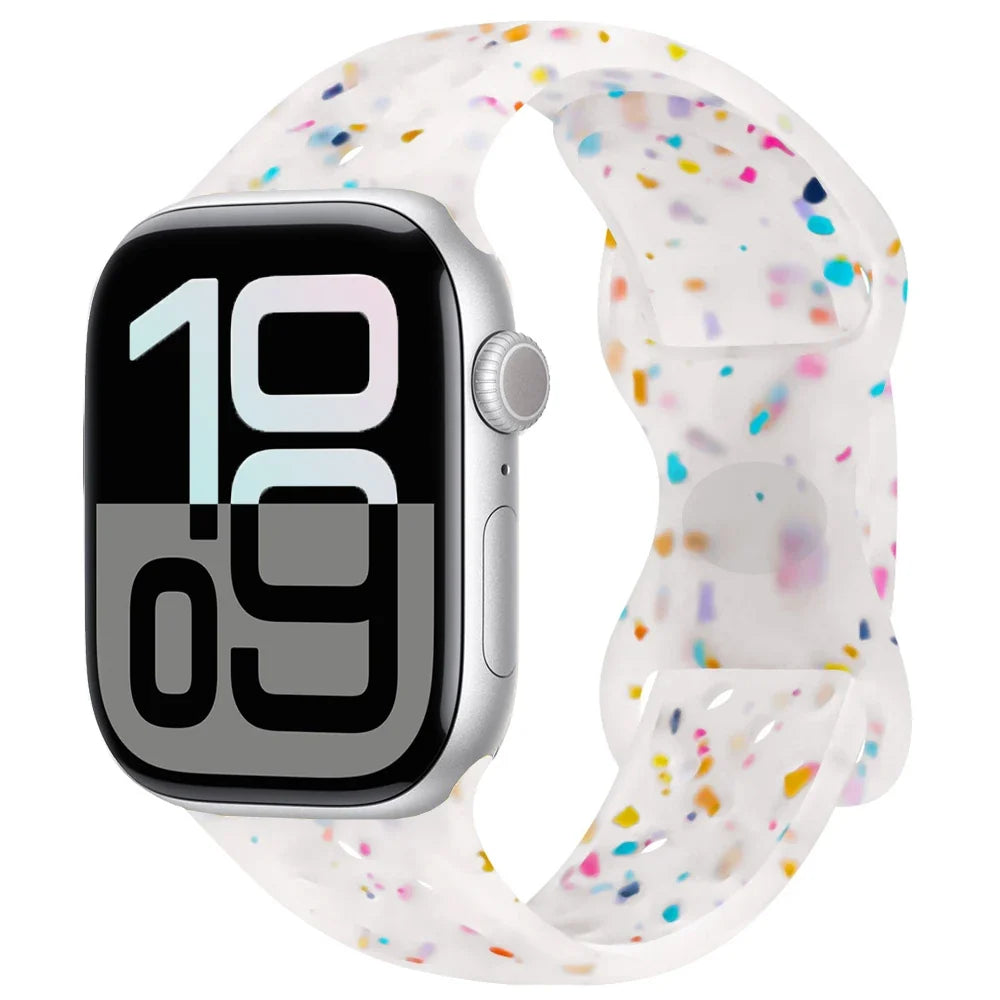 Silicone Apple Watch Strap - Breathable Wristband for Watch 11/10/9/8/7 Ultra 3/2 SE Series 49mm-41mm