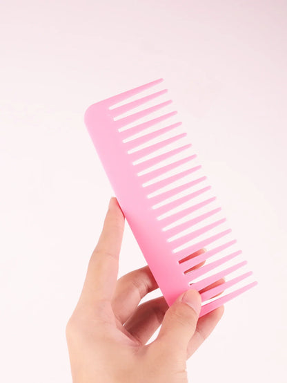 Thick Plastic Heat-Resistant Salon Comb – Anti-Static Long & Wide Tooth Comb for Real Hair Wigs