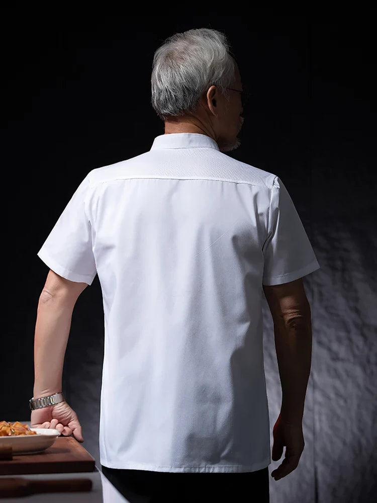 Catering Chef Work Shirt - Restaurant Kitchen Uniform T-Shirt for Cooks, Bakers & Hospitality Staff