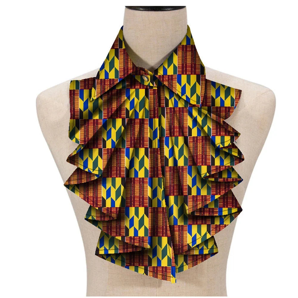African Print Ankara Triangle Tie for Women - Stylish Wax Fabric Cravat WYA027