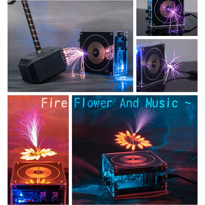 Bluetooth Music Tesla Coil Arc Plasma Speaker | Wireless Transmission Desktop Toy Model SSTC SS02