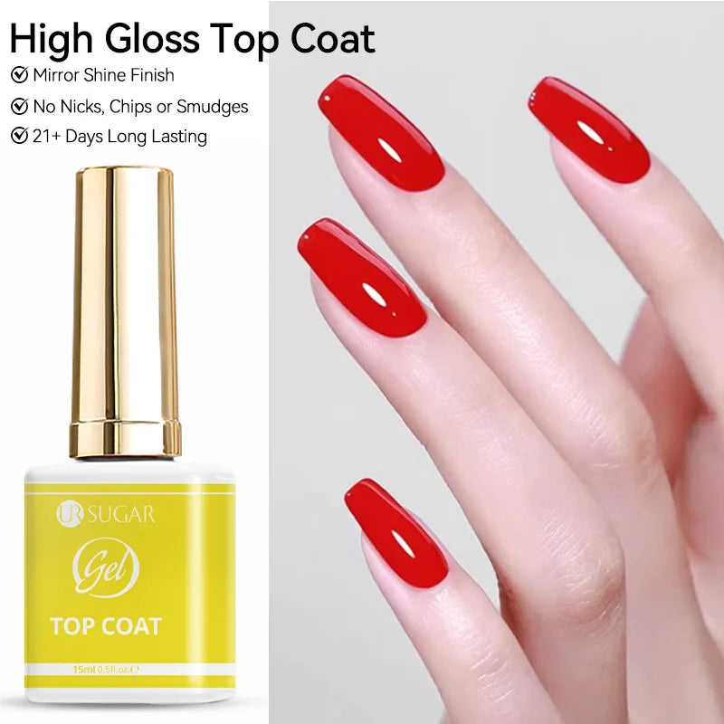 UR SUGAR Champagne Gold Silver Reflective Glitter Gel Nail Polish 15ml - Semi-Permanent Soak Off UV Manicure Art Varnish