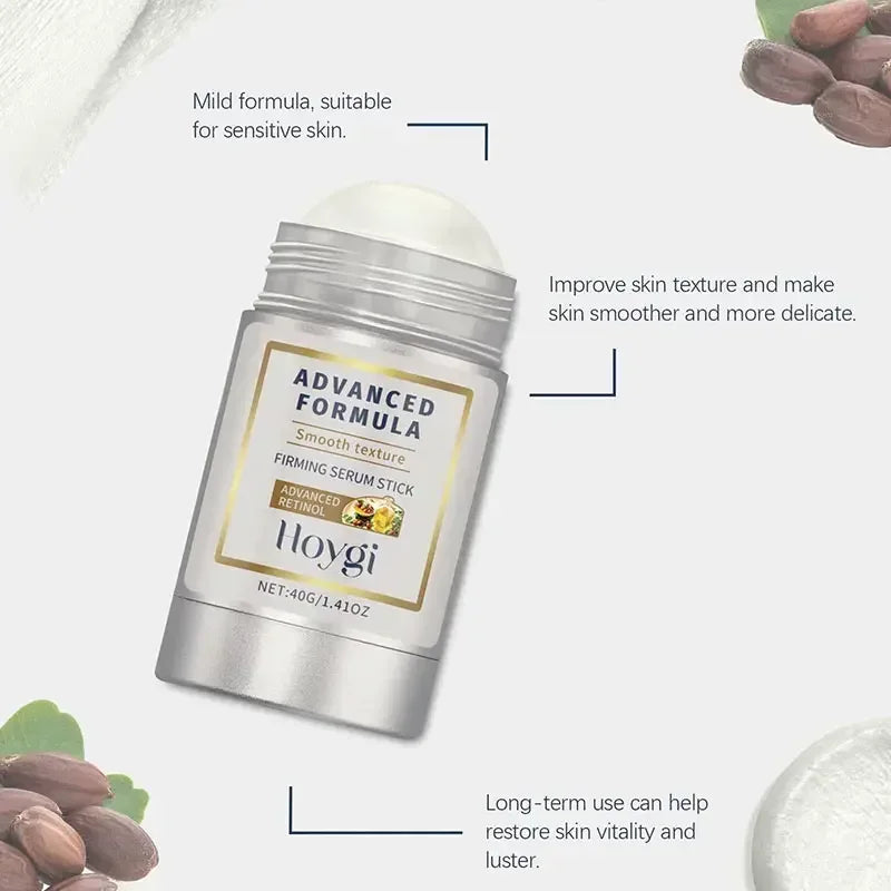 Retinol Hyaluronic Acid Stick - Anti Aging Moisturizing Balm for Wrinkle Care, Skin Firming, Pore Tightening & Plumping