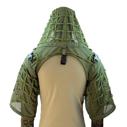 Ghillie Suit Set | Camouflage Hunting Poncho, Base, Cape & Sniper Viper Hood for Airsoft & Paintball