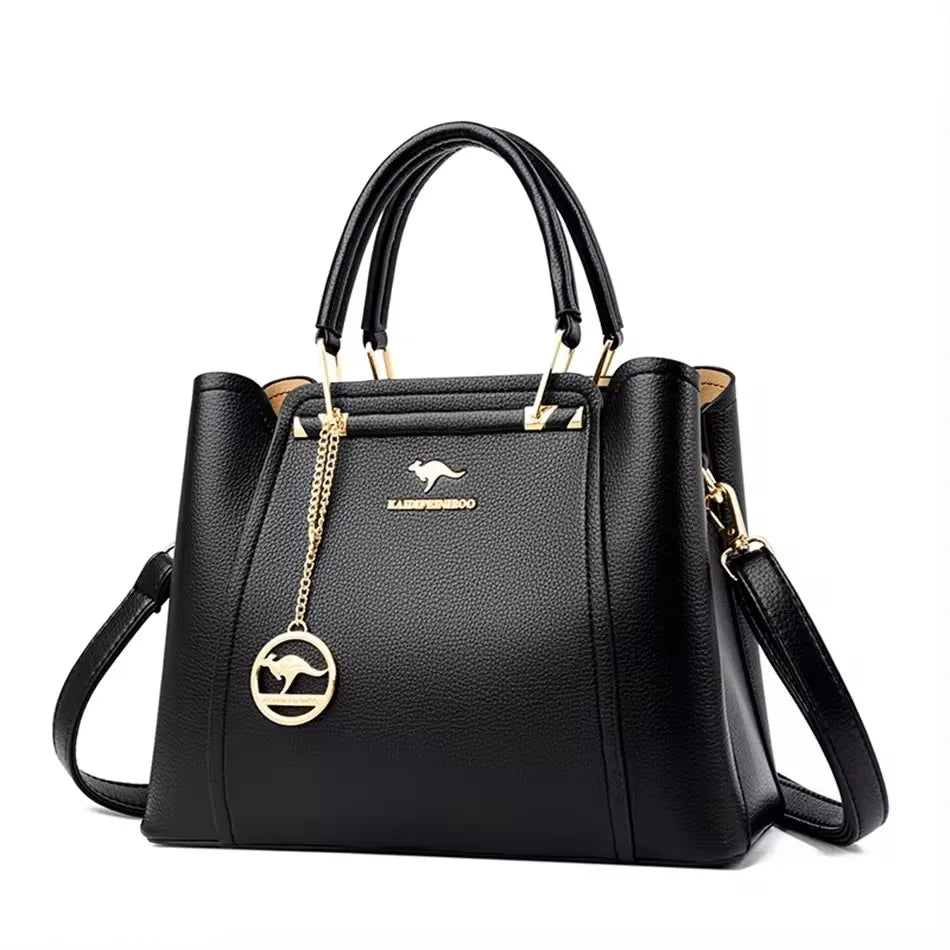 Luxury Women’s Leather Handbag – Large Capacity Shoulder & Crossbody Designer Bag