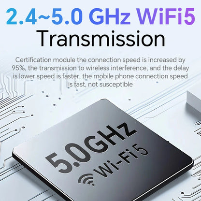 NEW Wireless Mini Box 2-in-1 Adapter for CarPlay and Android Auto - Smart Plug and Play Dongle with Bluetooth and WiFi Fast Connect