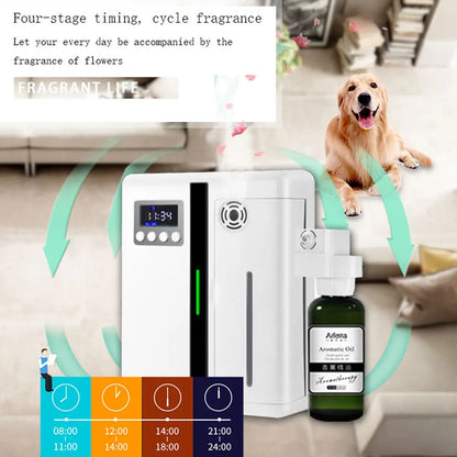 160ML Wall-Mounted Aroma Diffuser - Scent Machine with Fan for Hotel Lobby & Large Area Fragrance