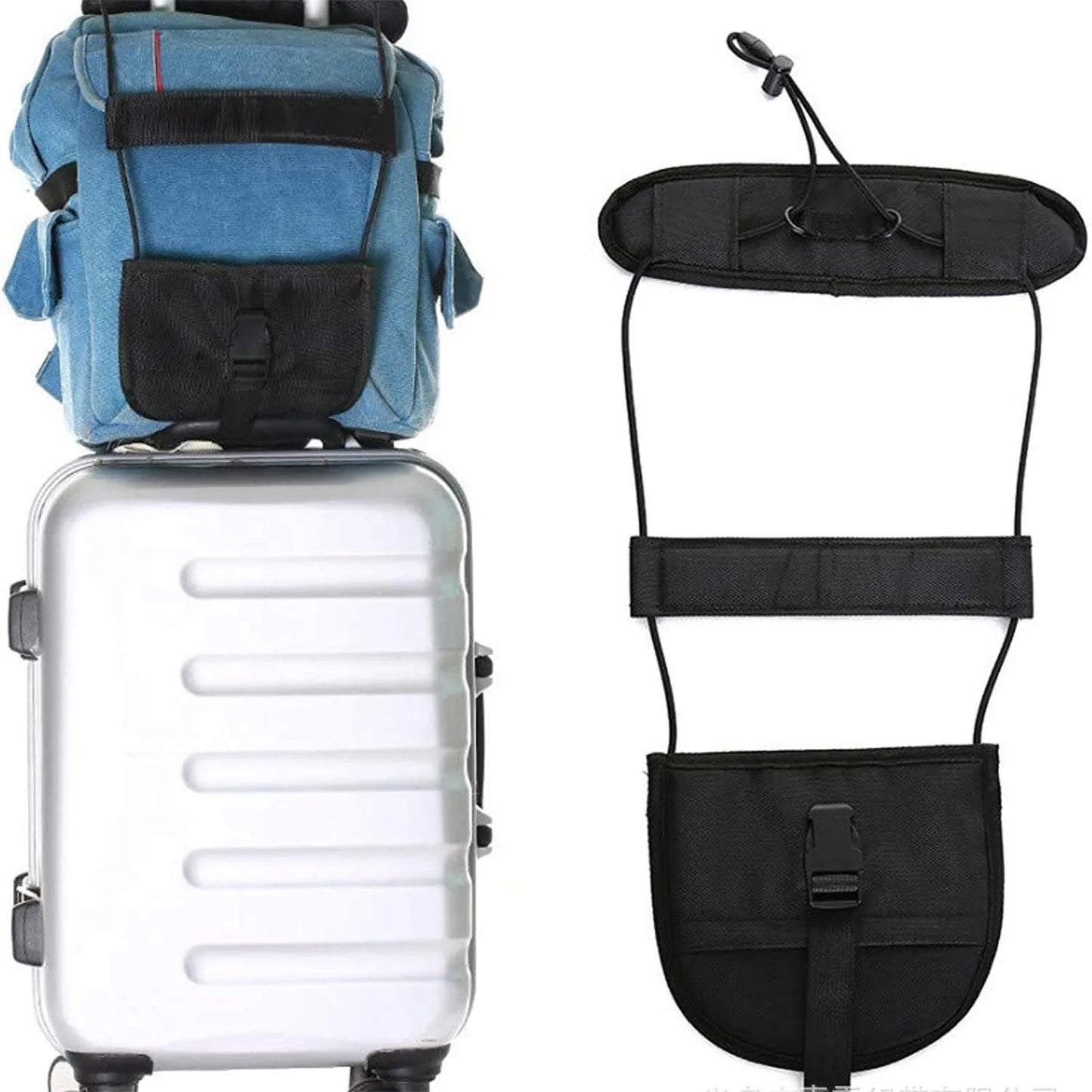 Black Nylon Cam Buckle Tie Down Strap - Adjustable Cargo Lashing Belt for Travel, Camping & Secure Transport