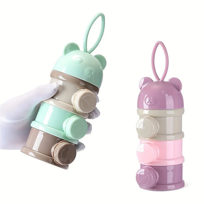 Large Capacity Baby Formula Container - Portable Stackable Milk Powder Dispenser with Strap & Snack Storage Box