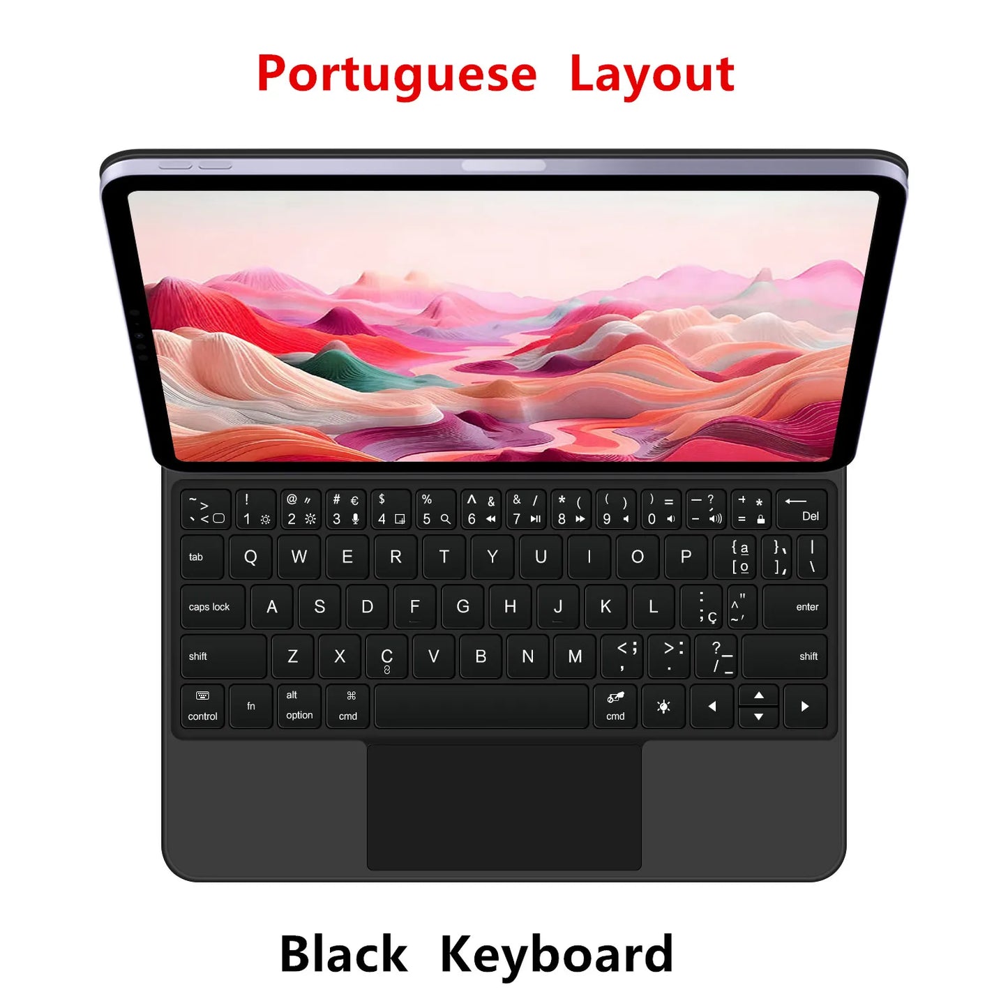 Backlit Magic Keyboard Case for iPad Pro 11/13" (2024 M4) & iPad Air M2 – Smart Folio Cover