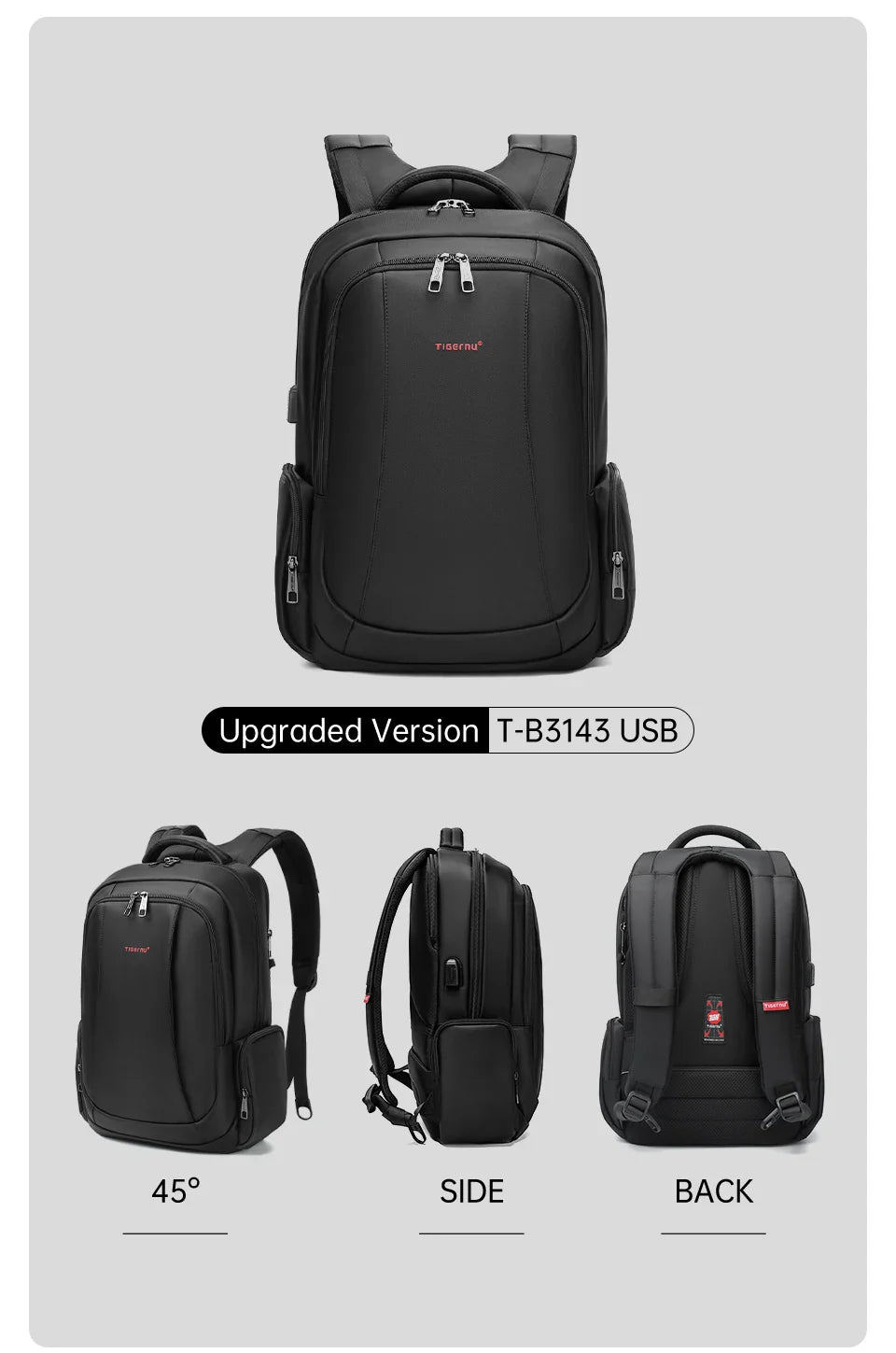 Lifetime Warranty Men’s Laptop Backpack – Anti-Theft Travel & School Bag for 14-17.3 Inch Laptops, Male Knapsack