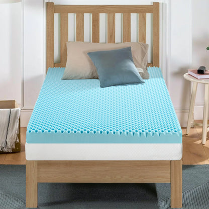 4" Memory Foam Mattress Topper - Outdoor & Indoor Use, Pressure-Relieving Yoga Pad, CertiPUR Certified