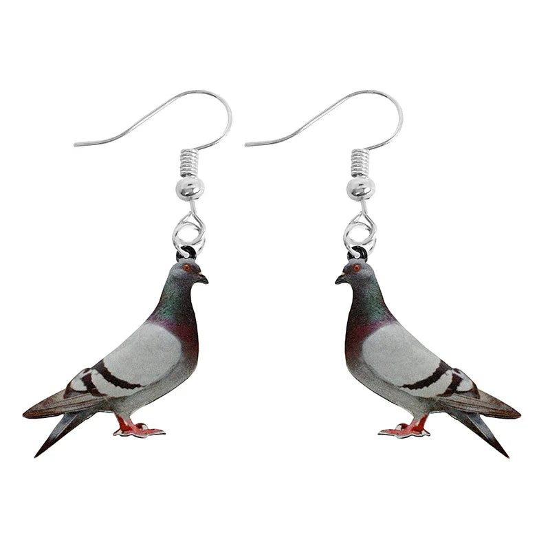 Cute Animal Acrylic Drop Earrings - Funny Custom Jewelry Gifts for Women & Girls with Rabbit, Parrot, Frog & Butterfly Designs