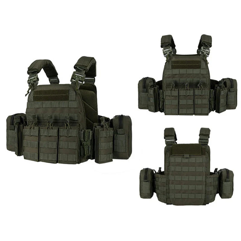 YAKEDA Quick Disassembly 6094 Training Vest – Adjustable Protective Airsoft Plate Carrier Chest Rig