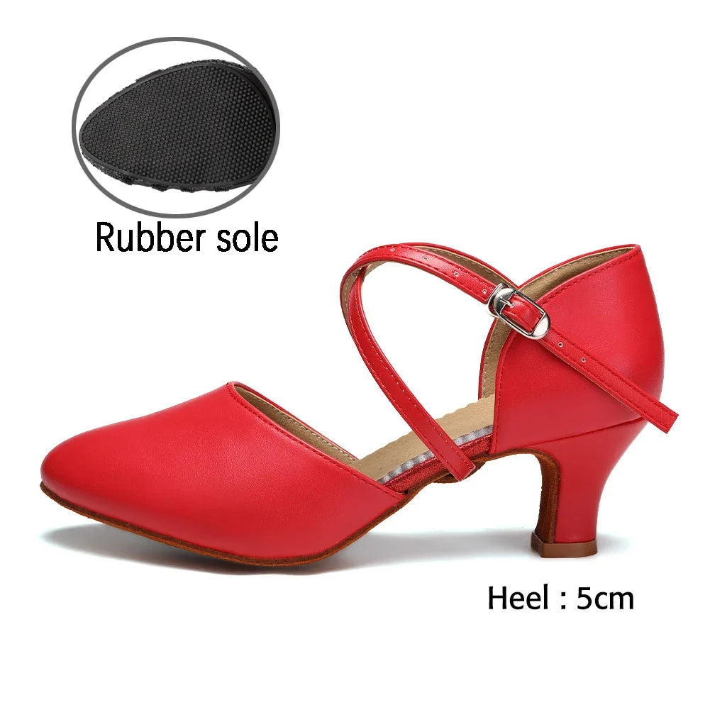 DKZSYIM Women’s Dance Shoes - Latin Tango Jazz Party Dancing Shoes with Lace-Up Closure, Suede Sole, Closed Toe & Microfiber Leather, 7 Colors