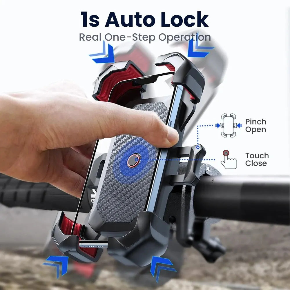 Joyroom Bike Phone Holder: 360° Universal Bicycle Mount for 4.7-7 Inch Phones - Shockproof Bracket, GPS Clip, Mobile Stand