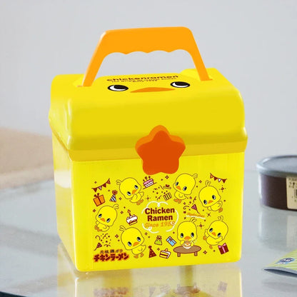 Cute Cartoon Kids Storage Box - Double Layer Portable Plastic Organizer for Toys, Crayons, Snacks & Building Blocks