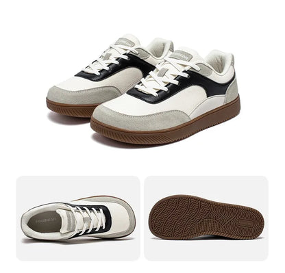 HOBIBEAR Unisex Wide-Toe Sneakers — Minimalist Lace-Up Mesh Casual Shoes, Non-Slip Comfort for Men & Women