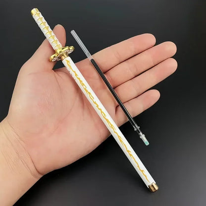 Demon Slayer Gel Pen - 0.5mm Black Ink Anime Sword Design Pen for Students, Cosplay Fans and Gifts