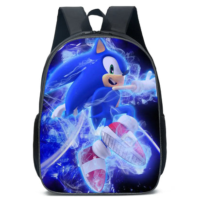 3PC Sonic Backpack School Bag Set – Anime Cartoon Zipper Backpack for Boys & Girls, Primary and Middle School Students