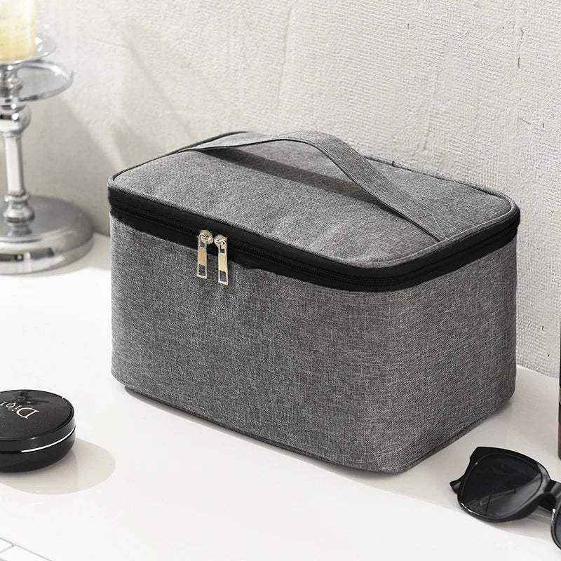 Men’s Business Travel Toiletry Bag – Double-Layer Large Capacity Cosmetic & Storage Handbag, Oxford Cloth