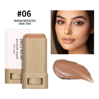 Stick Foundation Balm – Serum-Infused Skin Tint, High-Coverage & Smoothing, Travel-Friendly Bronzer