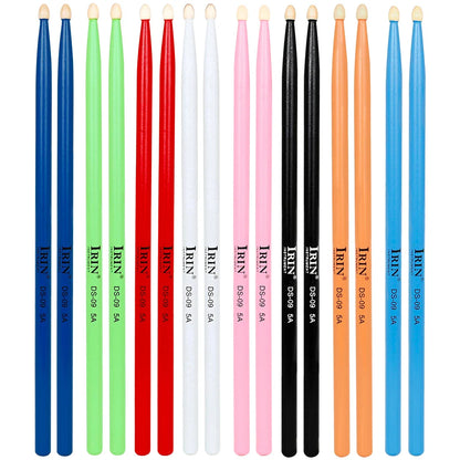 5A Maple Drumsticks – DS-09 Multicolor Drum Mallets, Professional Percussion Musical Instrument Accessories