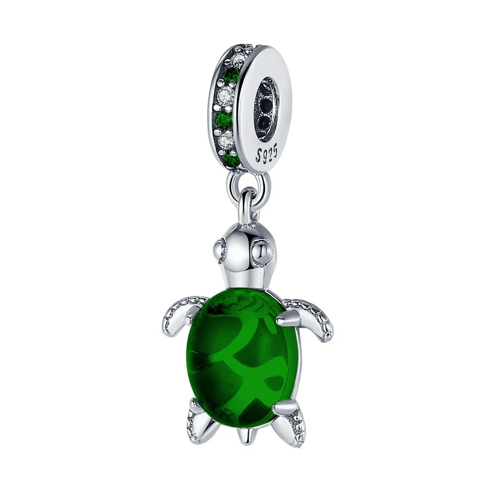 2024 New 925 Sterling Silver Bulb & Small Turtle Charm Pendant – Fit for Original Pandora Bracelet, DIY Women’s Jewelry Gift