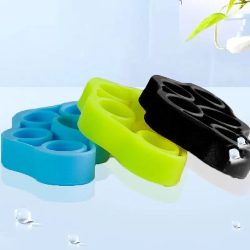 Silicone Finger Gripper - Hand Grip Resistance Band for Gym Workout & Strength Training | Wrist Stretcher & Five Finger Expander