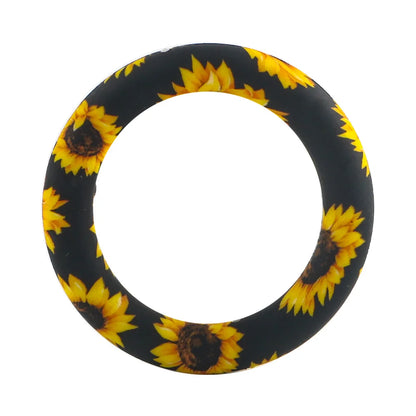 Kovict Silicone Ring Pendant Blanks - 65mm Round Printed Rings for DIY Jewelry & Craft Making