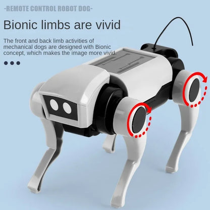 RC Robot Mechanical Dog Toy – DIY Assembly Remote Control Science Kit for Kids, Educational Electric Toy Gift for Boys